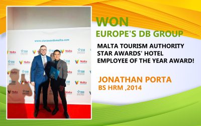 PORTA WON EUROPE’S DB GROUP MALTA HOTEL EMPLOYEE OF THE YEAR AWARD.
